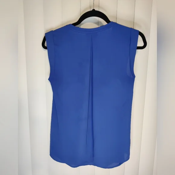 J.Crew Blue Sleeveless Blouse Size 00 - Picture 2 of 3